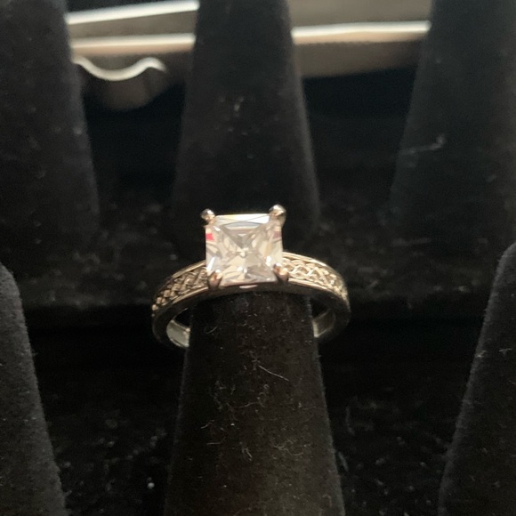 Jewelry - Square-Cut Solitaire Rhinestone Ring